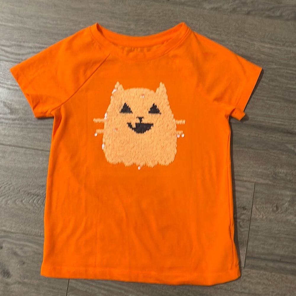 Cat & Jack Halloween sequin-flip Tshirt